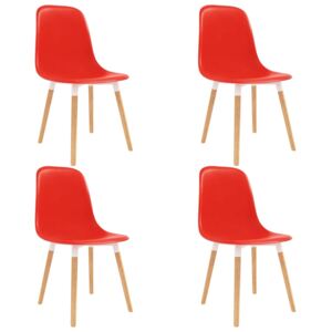 VidaXL Blagovaonske stolice 4 kom crvene plastične