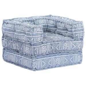 VidaXL Modularna sofa od tkanine indigo s patchwork uzorkom