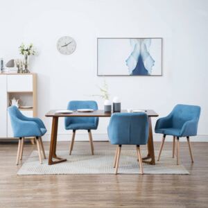 VidaXL Blagovaonske stolice od tkanine 4 kom plave