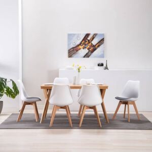 VidaXL Blagovaonske stolice od umjetne kože 6 kom bijelo-crne