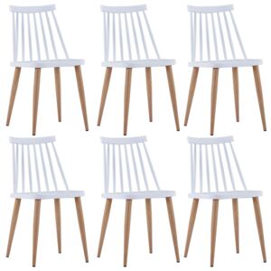 VidaXL Blagovaonske stolice 6 kom bijele plastične