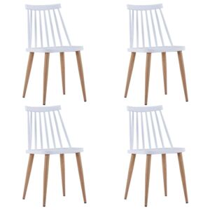 VidaXL Blagovaonske stolice 4 kom bijele plastične