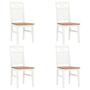 VidaXL Blagovaonske stolice od hrastovine 4 kom bijele