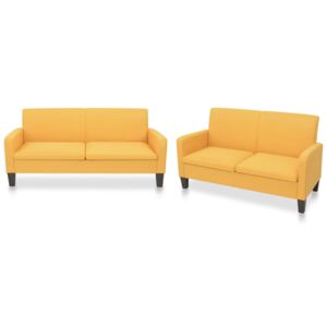 VidaXL 2-dijelni set sofa od tkanine žuti