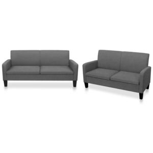 VidaXL 2-dijelni set sofa od tkanina tamnosivi