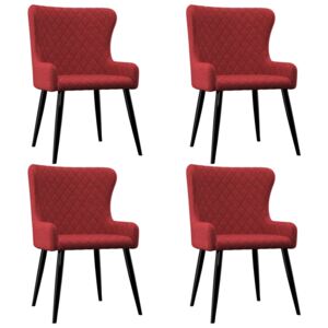 VidaXL Blagovaonske stolice od tkanine 4 kom boja burgundca