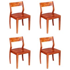 VidaXL Blagovaonske stolice od masivnog bagremovog drva i šišama 4 kom