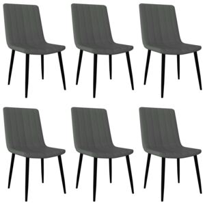 VidaXL Blagovaonske stolice od umjetne kože 6 kom svjetlosive
