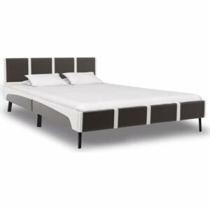 VidaXL Okvir za krevet od umjetne kože sivo-bijeli 120 x 200 cm