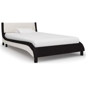 VidaXL Okvir za krevet od umjetne kože crno-bijeli 90 x 200 cm