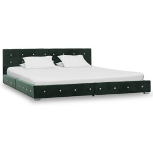 VidaXL Okvir za krevet zeleni baršunasti 160 x 200 cm