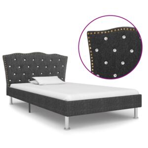 VidaXL Okvir za krevet od tkanine tamnosivi 90 x 200 cm