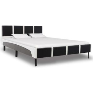 VidaXL Okvir za krevet od umjetne kože crno-bijeli 140 x 200 cm