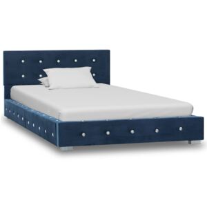VidaXL Okvir za krevet plavi baršunasti 90 x 200 cm