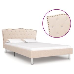 VidaXL Okvir za krevet od tkanine bež 120 x 200 cm