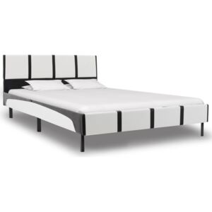 VidaXL Okvir za krevet od umjetne kože bijelo-crni 140 x 200 cm