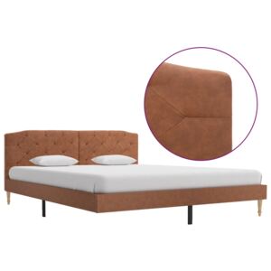 VidaXL Okvir za krevet od tkanine smeđi 160 x 200 cm