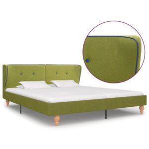 VidaXL Okvir za krevet od tkanine zeleni 160 x 200 cm