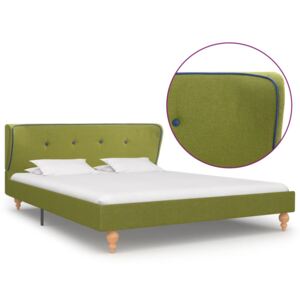 VidaXL Okvir za krevet od tkanine zeleni 140 x 200 cm