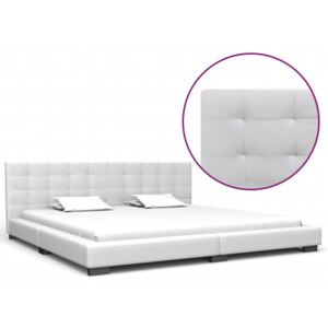 VidaXL Okvir za krevet od umjetne kože bijeli 180 x 200 cm