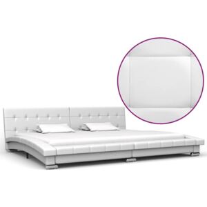 VidaXL Okvir za krevet od umjetne kože bijeli 200 x 180 cm