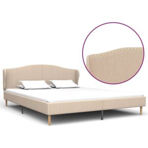 VidaXL Okvir za krevet od tkanine bež 160 x 200 cm