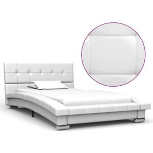 VidaXL Okvir za krevet od umjetne kože bijeli 200 x 90 cm