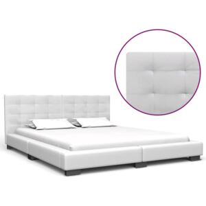 VidaXL Okvir za krevet od umjetne kože bijeli 160 x 200 cm