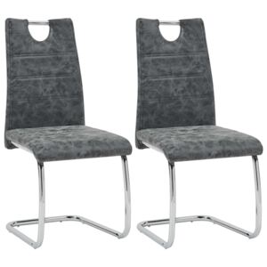 VidaXL Blagovaonske stolice od umjetne kože 2 kom crne