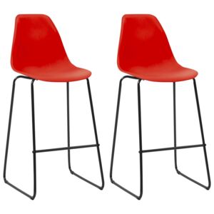 VidaXL Barske stolice 2 kom crvene plastične