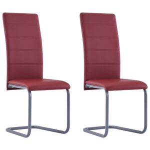 VidaXL Blagovaonske stolice od umjetne kože 2 kom crvene
