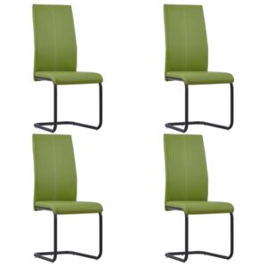 VidaXL Blagovaonske stolice od umjetne kože 4 kom zelene