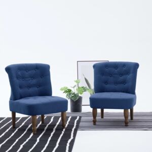VidaXL Francuske stolice od tkanine 2 kom plave