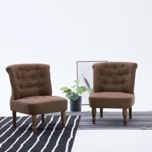 VidaXL Francuske stolice od tkanine 2 kom smeđe