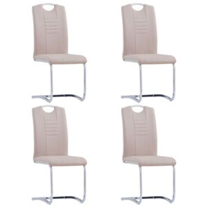 VidaXL Blagovaonske stolice od umjetne kože 4 kom boja cappuccina