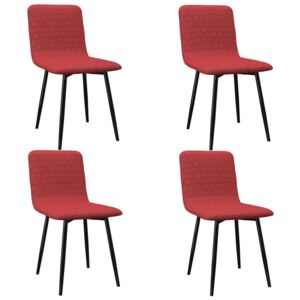 VidaXL Blagovaonske stolice od tkanine 4 kom boja vina