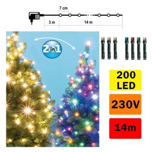 LED Vanjski Božićni lanac 200xLED/230V IP44