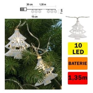 LED Božićne lampice drvca 10xLED/2xAA