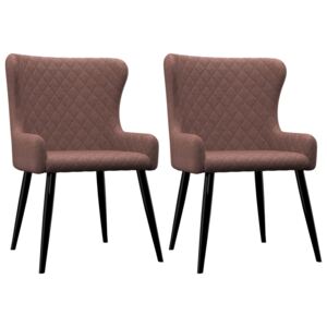 VidaXL Blagovaonske stolice od tkanine 2 kom smeđe