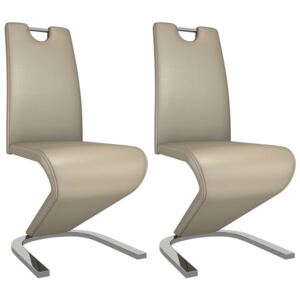 VidaXL Blagovaonske stolice od umjetne kože 2 kom boja cappuccina