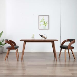 VidaXL Blagovaonske stolice od savijenog drva i tkanine 2 kom tamnosive