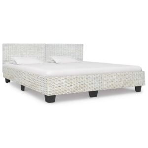 VidaXL Okvir za krevet od prirodnog ratana sivi 180 x 200 cm