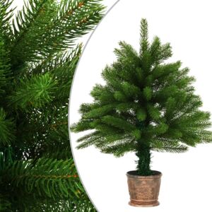 VidaXL Umjetno božićno drvce s realističnim iglicama 65 cm zeleno