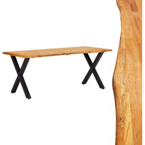 VidaXL Blagovaonski stol prirodni 180x90x75 cm od masivne hrastovine