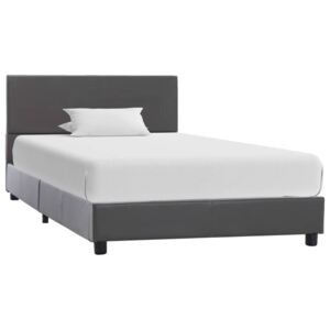 VidaXL Okvir za krevet od umjetne kože sivi 90 x 200 cm