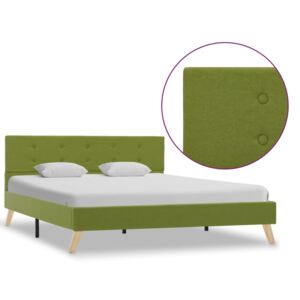 VidaXL Okvir za krevet od tkanine zeleni 140 x 200 cm