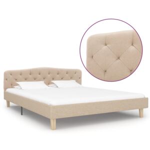 VidaXL Okvir za krevet od tkanine bež 140 x 200 cm