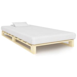 VidaXL Okvir za krevet od paleta od masivne borovine 90 x 200 cm