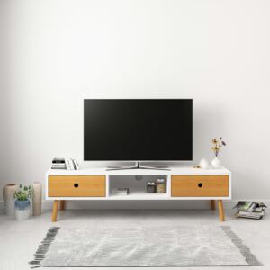 VidaXL TV ormarić bijeli 120 x 35 x 35 cm od masivne borovine