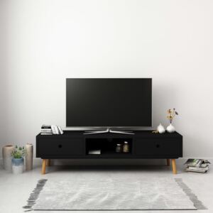 VidaXL TV ormarić crni 120 x 35 x 35 cm od masivne borovine
